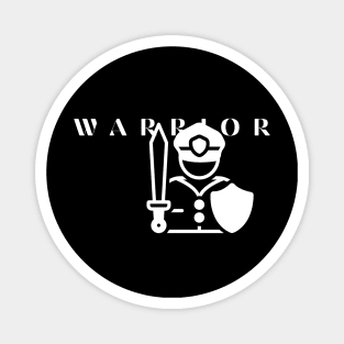 Warrior Cop with Sword and Shield Magnet